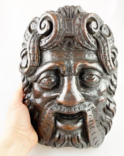 Sculpture  - Paire de masques de guerriers Renaissance, Italie fin du 16e siècle