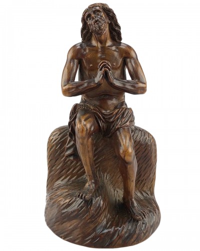 A boxwood sculpture of ‘Ecce Homo’. German, mid 17th century.