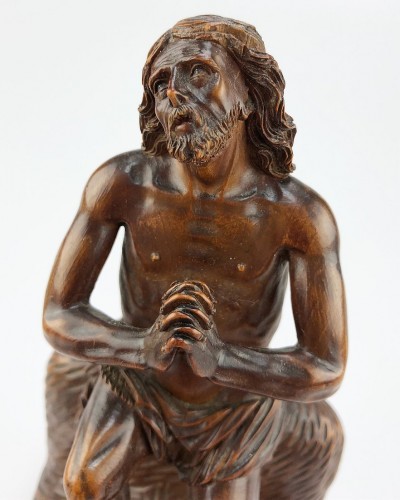 17th century - A boxwood sculpture of ‘Ecce Homo’. German, mid 17th century.
