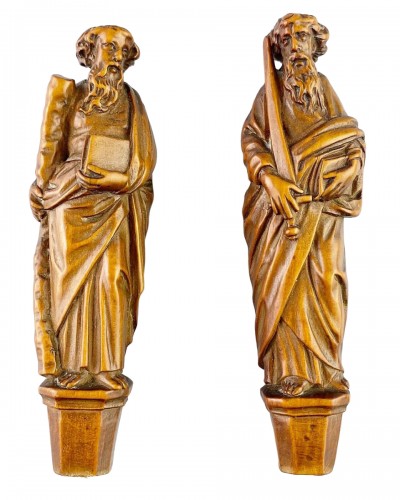 Boxwood knife handles. Flemish, second half of the 17th century.