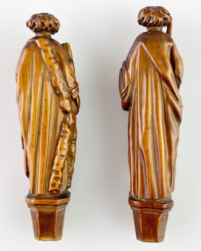 17th century - Boxwood knife handles. Flemish, second half of the 17th century.