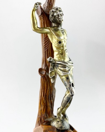 Art sacré, objets religieux  - Argent doré Saint Sébastien, France milieu du 17e siècle