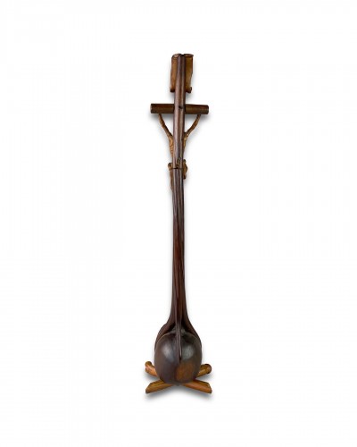 Baroque fruitwood Crucifix carved in the round. Southern Germany, 18th cent - 