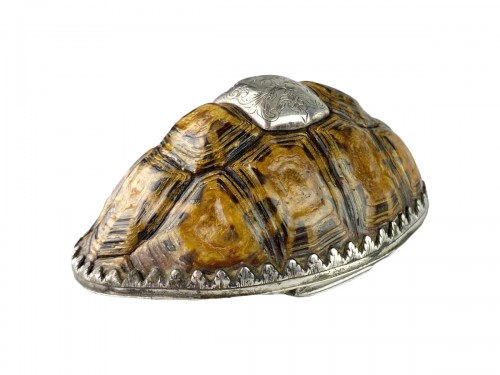 Silver mounted star tortoise snuff box, early 18th century