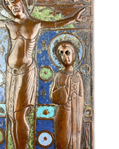  - Couverture de livre en émail champlevé avec la Crucifixion - Limoges vers 1200