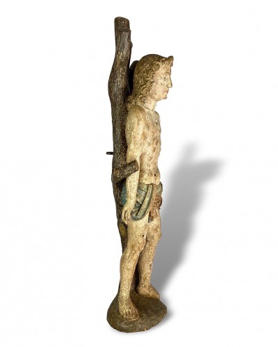 Sculpture en bois de tilleul de Saint Sébastien, Nord de l'Italie XVIe siècle - Matthew Holder