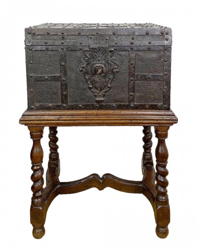 Dated strongbox. French or Flemish mid 17th century