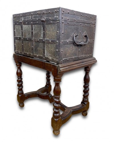  - Dated strongbox. French or Flemish mid 17th century