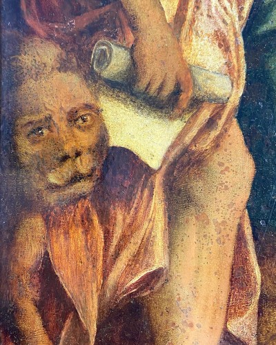 18th century - Oil on copper painting after Antonio Coreggio. Italian, early 18th century.