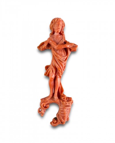 Trapani coral sculpture of Saint John. South Italian, 17th century. - 