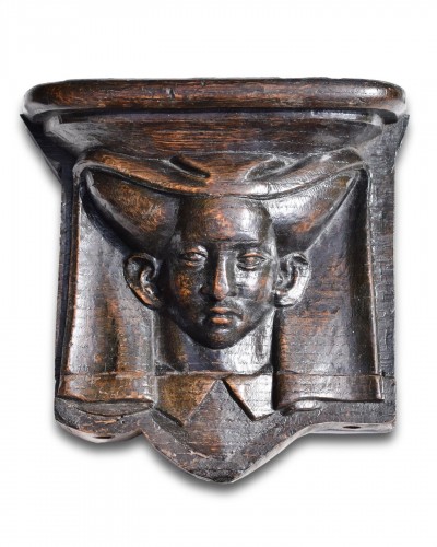  - Misericord of a girl. Netherlandish, Circle of Claes de Bruyn, 15th century