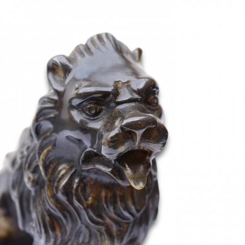 Matched pair of Renaissance bronze lions. Italian, 16th, 17th century - Sculpture Style 