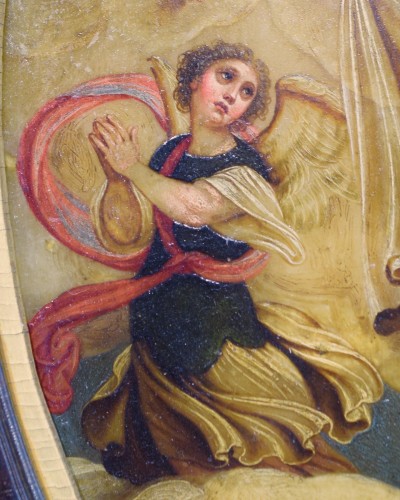 Tableaux et dessins  - Sainte Véronique - Peinture sur albâtre, Rome XVIIe siècle