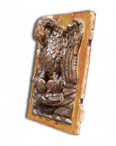 Tabernacle Door With The Pelican In Her Piety. Spanish, Circa 1600. - 