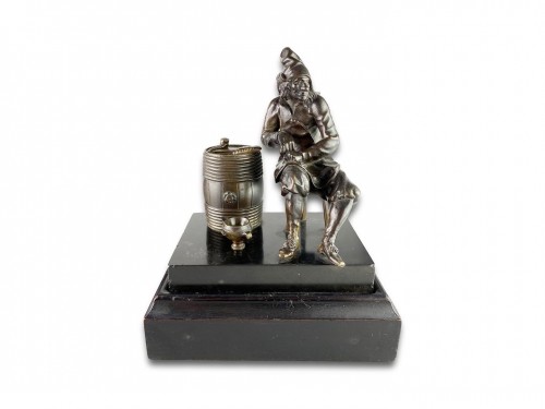 Pair of bronze smoking companions, manner of Pierre Xavery. Dutch, 18th cen - 