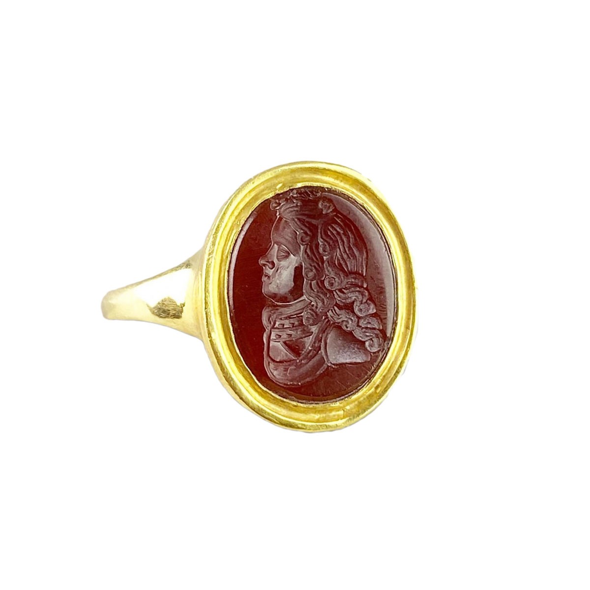 Leia Een nacht Plasticiteit Ring with intaglio of Joseph I (1678-1711) - 17th century, later gold ring.  - Ref.98138