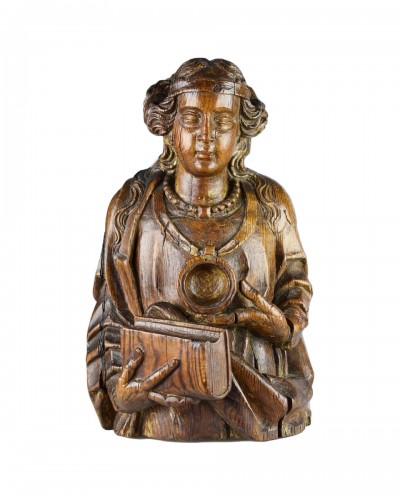 Reliquary bust of a female Saint. French, late 16th / early 17th century.