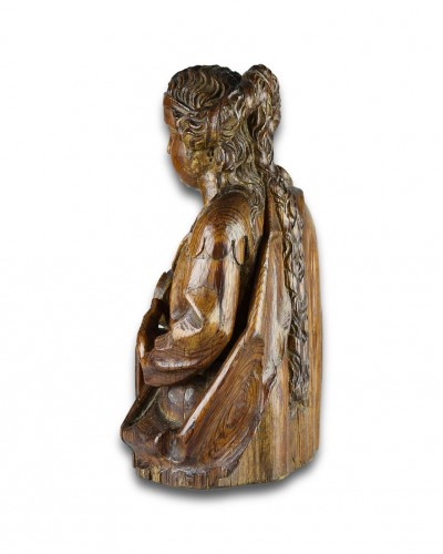Art sacré, objets religieux  - Buste reliquaire d'une sainte, France fin XVIe début XVIIe siècle