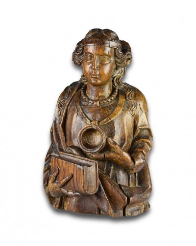 Reliquary bust of a female Saint. French, late 16th / early 17th century. - 