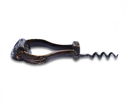 Antiquités - Rare Travelling Corkscrew With A Swivelling Fob Seal. English, Circa. 1720.