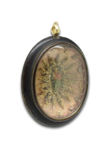 Rock Crystal Pendant With Miniature Scenes, Germany or Austria 17th century - Antique Jewellery Style 