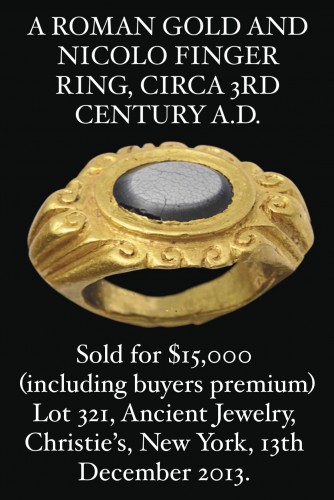 Roman Gold Ring Set With A Burnt Agate, Circa. 3rd Century Ad. - Antique Jewellery Style 