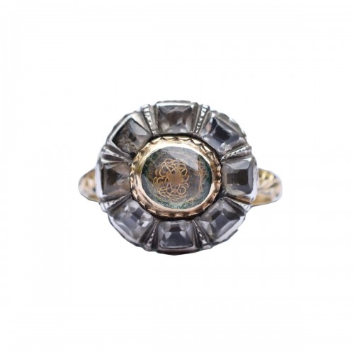 Bague en grappe de cristal Stuart - Angleterre vers 1700