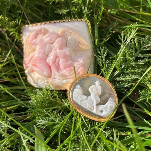  - Orpheus Charming Animals Agate Cameo Ring - Italt 16th  Century.