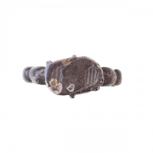 A Late Medieval Silver Decade Ring -  English Or German 15th Century.