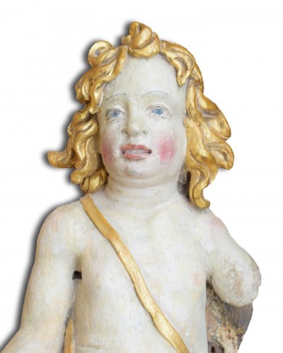 Paire de putti en bois de tilleul, Entourage de Martin Zürn - Allemagne du Sud XVIIe - 