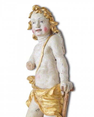 Antiquités - Paire de putti en bois de tilleul, Entourage de Martin Zürn - Allemagne du Sud XVIIe