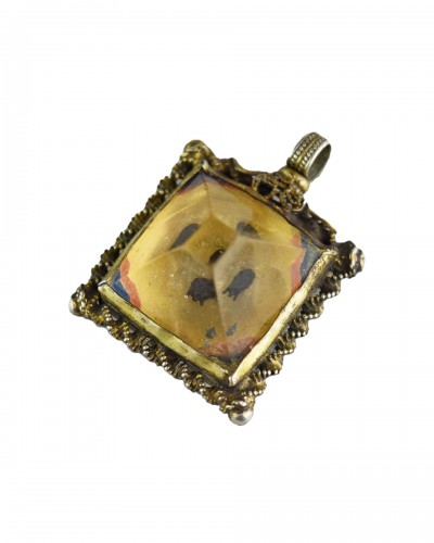 Vermeil And Rock Crystal Pendant With Veronique&#039;s Veil. Spanish, 17th Centu