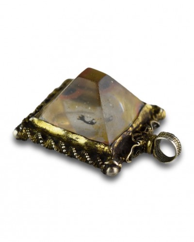 Vermeil And Rock Crystal Pendant With Veronique&#039;s Veil. Spanish, 17th Centu - Antique Jewellery Style 