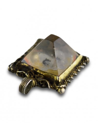 Pendentif en vermeil et cristal de roche avec le Voile de Véronique, Espagne  XVIIe siècle - Matthew Holder