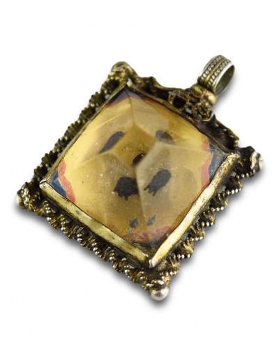 Pendentif en vermeil et cristal de roche avec le Voile de Véronique, Espagne  XVIIe siècle - 