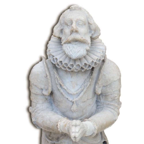  - Sculptures tombales en albâtre jacobéen d'un mari et d'une femme, Angleterre XVIIe sièc