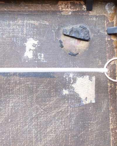Peinture d'armoire à Salvator Mundi, Flandres milieu du XVIIe - Tableaux et dessins Style 