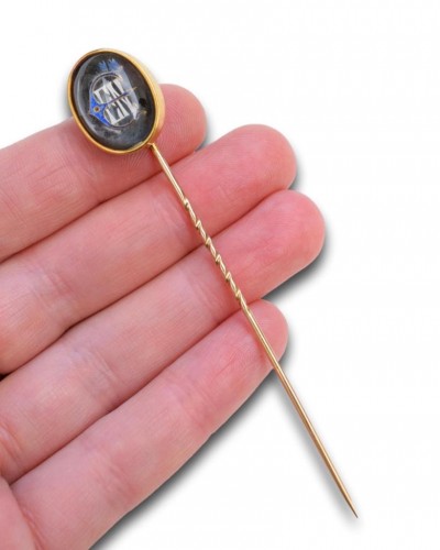  - Essex crystal stick pin by John Brogden, England circa 1860. 