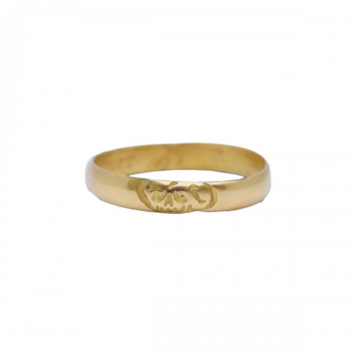 Gold Memento mori ‘pumpkin’ ring - England late 17th century