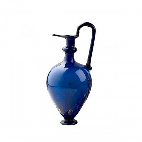 A Rare blue tinted glass Ewer; Venice, for the Austrian Market