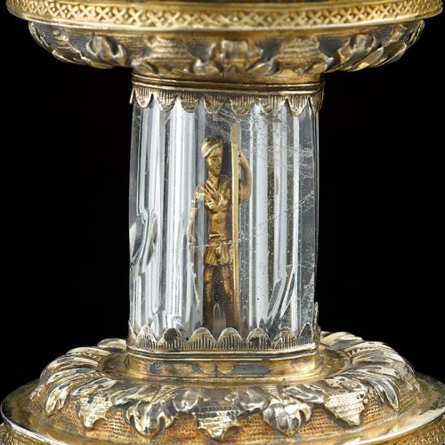 Renaissance - Saleron sur pied ancien en argent doré Anglais 1550