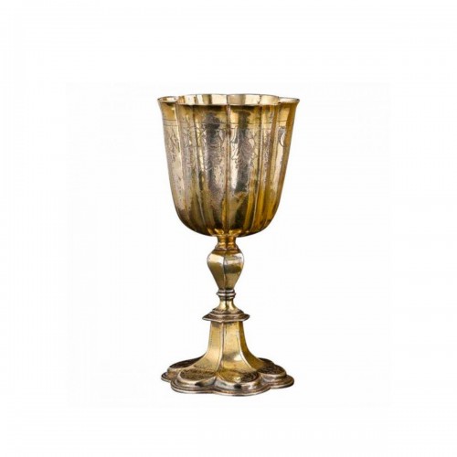 A fine Silver gilt wine cup, German or Swiss c.1630