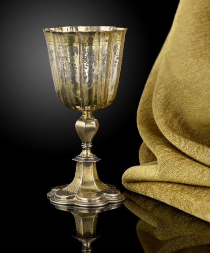 silverware & tableware  - A fine Silver gilt wine cup, German or Swiss c.1630