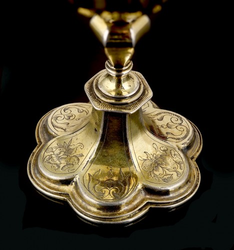 17th century - A fine Silver gilt wine cup, German or Swiss c.1630