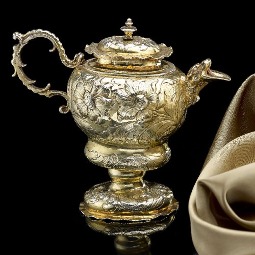 German Silver Gilt Ewer (1659 to 1663 German) - Antique Silver Style 