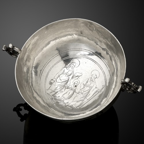  - A Fine and Rare low footed Silver Bowl, Trapani, Sicily circa.1690