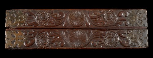 Antiquités - Boîte à jeux en bois de rose sri-lankais/portugais, fin du XVIe/début du XVIIe