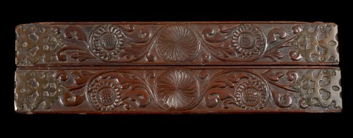 Antiquités - Boîte à jeux en bois de rose sri-lankais/portugais, fin du XVIe/début du XVIIe
