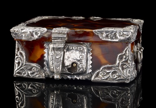  - Little Tortoiseshell Box with Silver Mounts; 17th Century