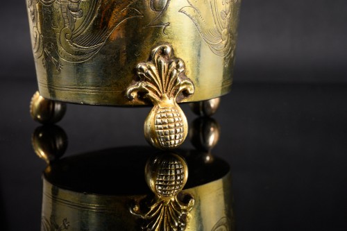 A silver gilt Russian beaker, unmarked c.1680 - silverware & tableware Style 